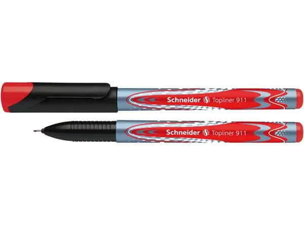 Een Fineliner Schneider Topliner 911 0.4mm rood koop je bij iPlusoffice