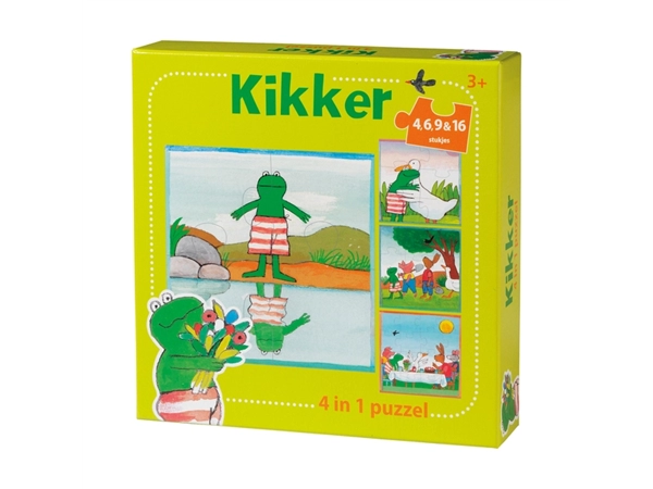 Puzzel De Wereld van Kikker 4 in 1 Puzzel (4+6+9+16)