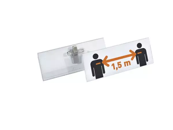 Een Badge Durable XL met combiklem 40x105mm set à 14 stuks koop je bij Clippz! Office Supplies