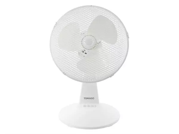 Een Tafelventilator Tomado Ø 30cm wit koop je bij De Rijk Kantoorshop