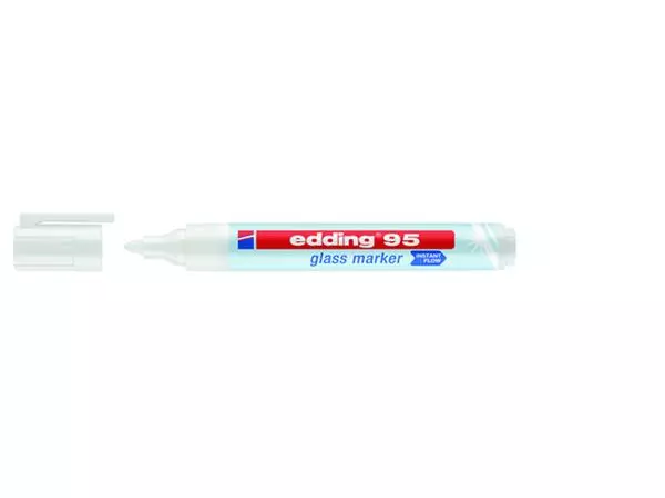 Een Viltstift edding 95 glasbord rond 1.5-3mm wit koop je bij Supply Mij