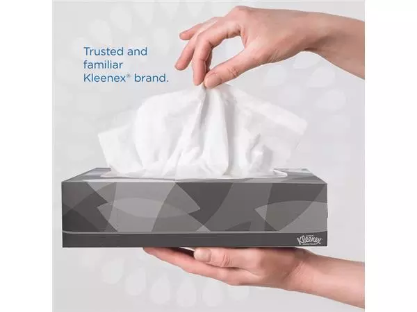 Een Tissues Kleenex 2-laags wit 21.5x18.6cm 21x100st koop je bij Egner kantoorspecialisten