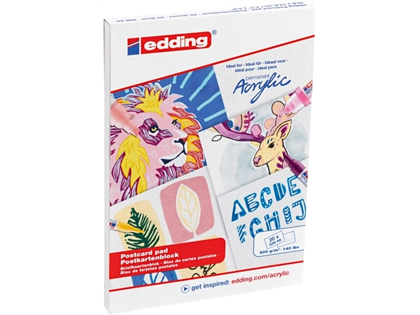 Een Olie- en Acrylblok edding 30010 A6 20 vel 300 gram wit koop je bij Peter Wind