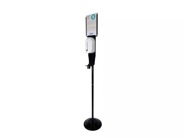 Een Dispenserzuil no touch sensor voor vloeistof 150cm zwart koop je bij De Rijk Kantoorshop