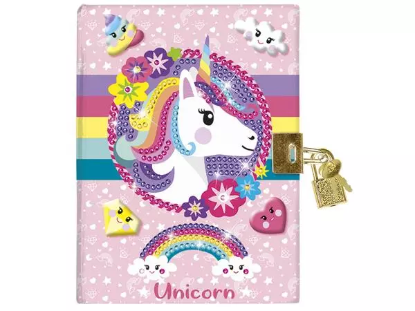 Een Knutselset Totum Unicorn dagboek Diamondpainting koop je bij WinkelVolWinkels