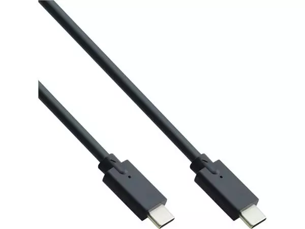 Een Kabel inLine USB-C 3.2 GEN.2 M/M 2 meter zwart koop je bij iPlusoffice