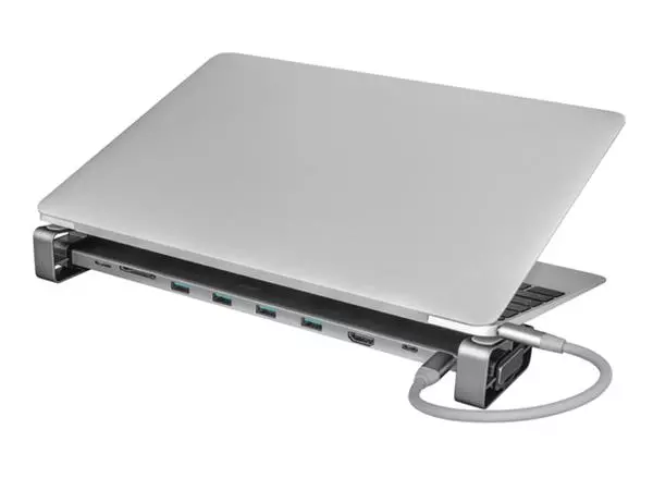 Een Dockingstation Trust Dalyx 10in1 USB-C koop je bij De Rijk Kantoorshop