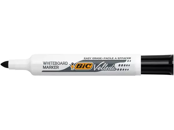 Een Viltstift Bic 1711 whiteboard rond L zwart koop je bij "De Waal" Kantoor Efficiency