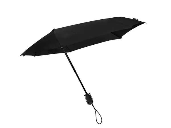 Stormparaplu STORMini® aërodynomisch opvouwbaar windproof 90 cm zwart