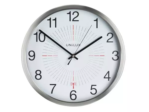 Een Horloge murale Unilux Outdoor Radio-pilotée Ø35,5cm gris koop je bij QuickOffice BV