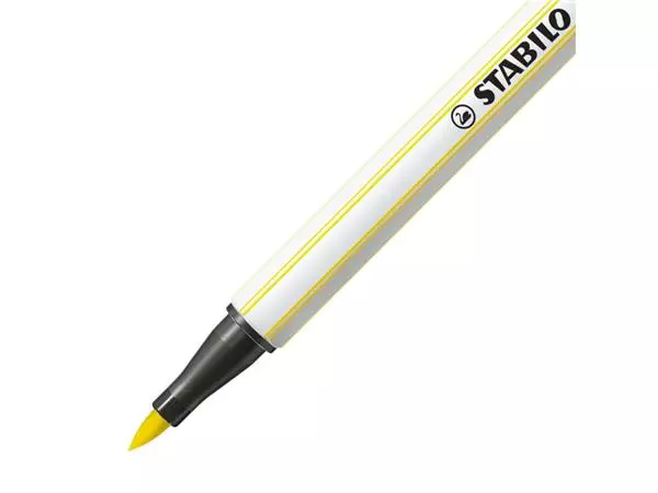 Een Brushstift STABILO Pen 568/24 citroengeel koop je bij Kantorice office & business supplies