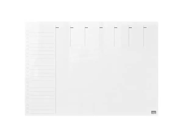 Weekplanner Nobo transparant acryl A4