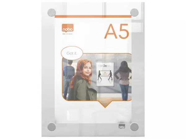 Een Infobord Nobo Premium Plus A5 acryl wand koop je bij Friese Schrijfkamer