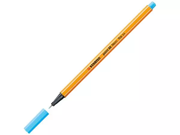 Een Fineliner STABILO point 88/031 F neon blauw koop je bij Egner kantoorspecialisten