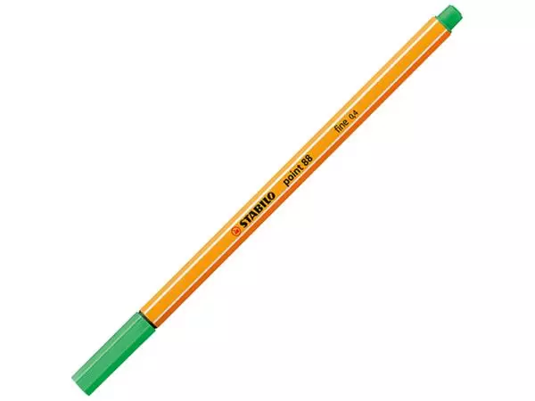 Een Fineliner STABILO point 88/16 fijn licht smaragdgroen koop je bij Kantorice office & business supplies