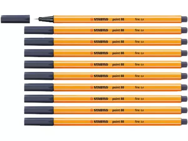 Een Fineliner STABILO point 88/98 fijn payne's grijs koop je bij Kantorice office & business supplies