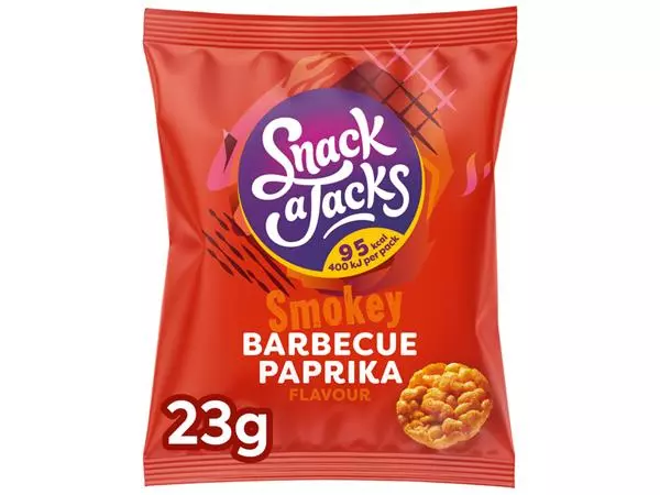 Een Mini rijstwafels Snack-a-Jacks barbeque paprika koop je bij Friese Schrijfkamer