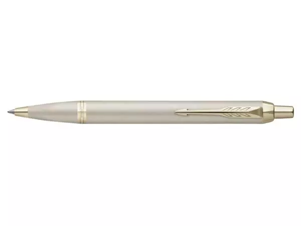 Een Balpen Parker IM Monochrome champagne medium koop je bij Clippz! Office Supplies