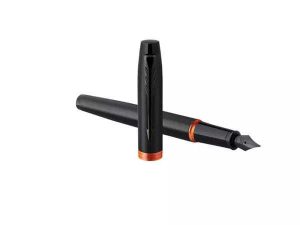 Een Vulpen Parker IM black orange vibrant ring medium koop je bij Kantorice office & business supplies