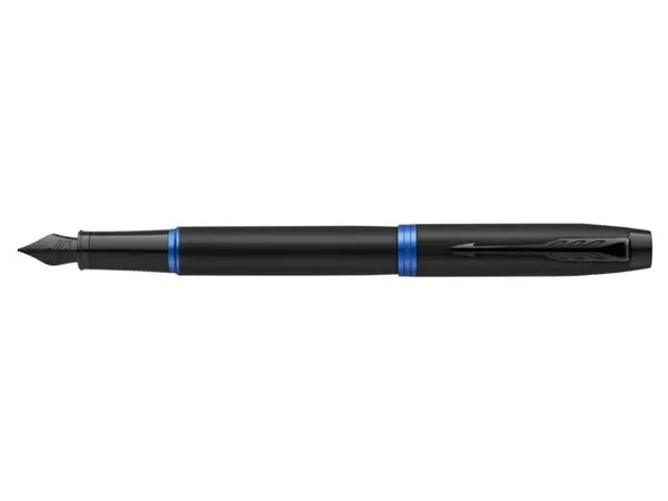 Een Vulpen Parker IM black blue vibrant ring medium koop je bij Clippz! Office Supplies