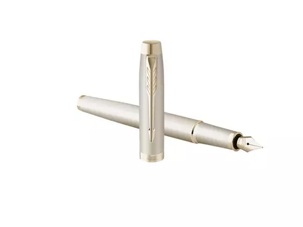 Een Vulpen Parker IM Monochrome champagne medium koop je bij Kantorice office & business supplies