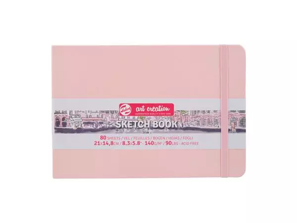 Een Schetsboek Talens Art Creation 80 witte vellen 140gr 210x150mm roze koop je bij Kantorice office & business supplies