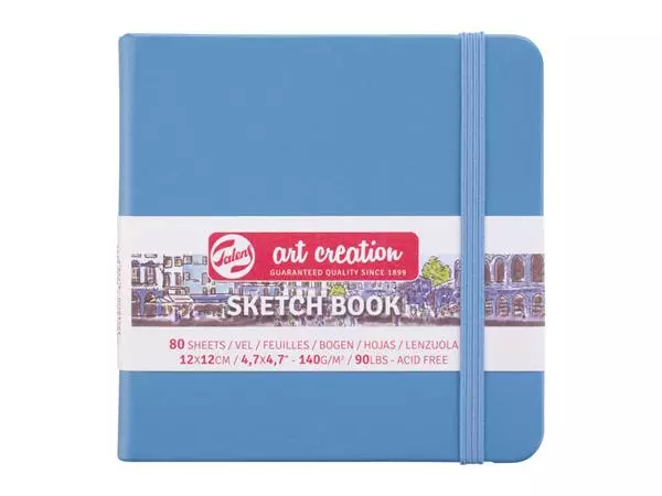 Een Schetsboek Talens Art Creation 80 witte vellen 140gr 120x120mm blauw koop je bij Kantorice office & business supplies