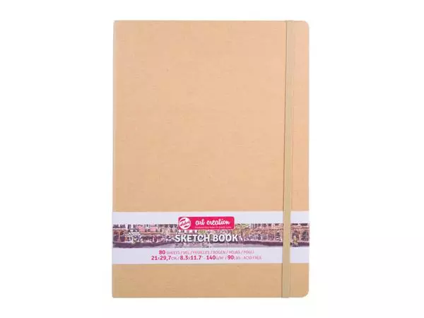 Een Schetsboek Talens Art Creation 80 witte vellen 140gr 210x300mm kraft koop je bij Kantorice office & business supplies