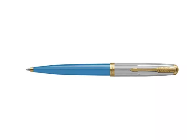 Een Balpen Parker 51 Premium turquoise GT medium koop je bij Deska Alles voor Kantoor