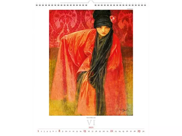 Een Kalender 2025 Helma 365 34x48.5cm Alfons Mucha koop je bij De Joma BV