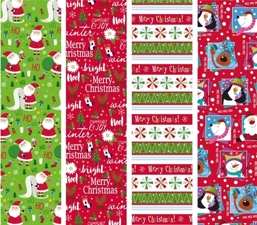 Een Inpakpapier Design Group Kerst 300x100cm assorti koop je bij Romijn Office Supply