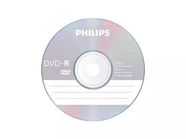 Een DVD-R Philips 4.7GB 16x SP (10) koop je bij All Office Kuipers BV