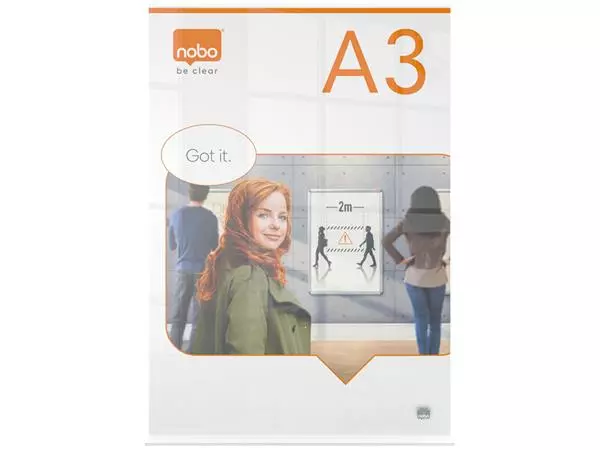 Een Infobord Nobo Premium Plus A3 acryl vrijstaand koop je bij All Office Kuipers BV