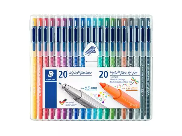 Een Viltstift en fineliner Staedtler Triplus 323 en 334 assorti koop je bij Sysdicom BV