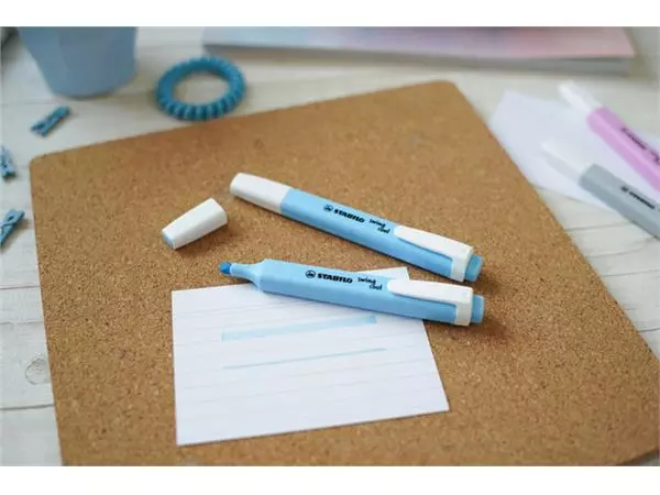 Een Markeerstift STABILO Swing cool 275/112 pastel luchtig blauw koop je bij Kantorice office & business supplies