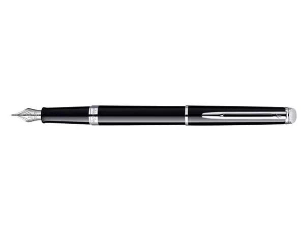 Een Vulpen Waterman Hémisphère black lacquer CT medium koop je bij Kantoorboekhandel Van Atten