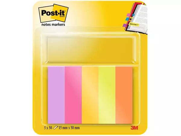 Markeerstrook Post-it 670-5-TFEN 15x50mm Energetic