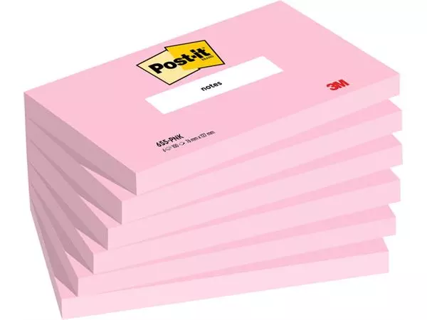 Een Memoblok Post-it 655 76x127mm gelijnd roze koop je bij Scheepstra Drachten