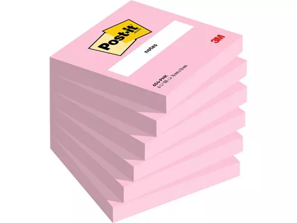 Een Memoblok Post-it 654 76x76mm roze koop je bij De Joma BV