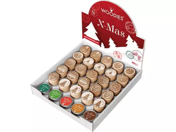 Buy your Stempels en stempelkussen Woodies Christmas at QuickOffice BV