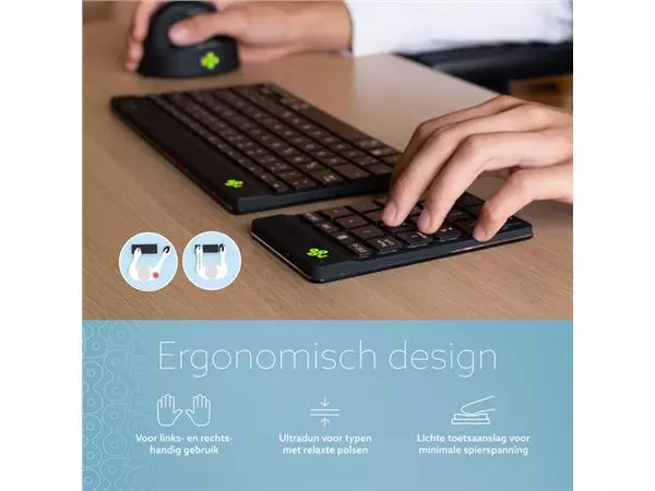 Een Toetsenbord R-Go Ergonomisch Numpad Break Wireless koop je bij Quality Office Supplies