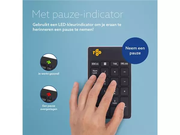 Een Toetsenbord R-Go Ergonomisch Numpad Break Wireless koop je bij Continu Kantoor