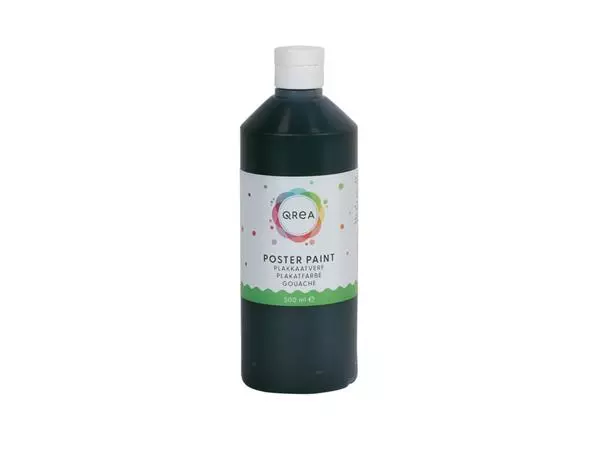 Een Plakkaatverf Qrea zwart 500ml koop je bij Company Supplies