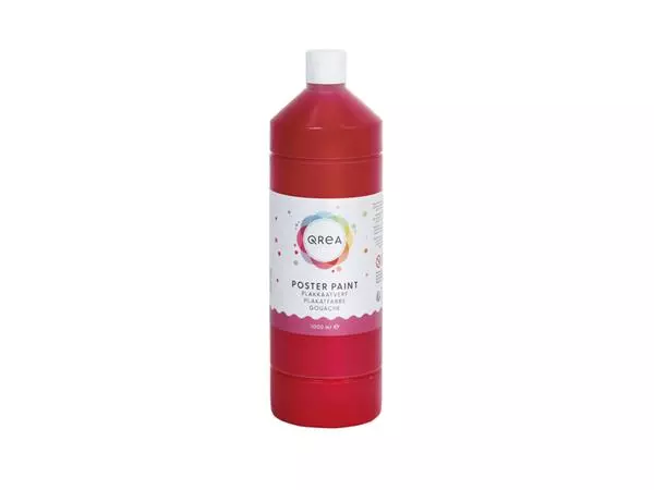 Plakkaatverf Qrea rood 1000ml