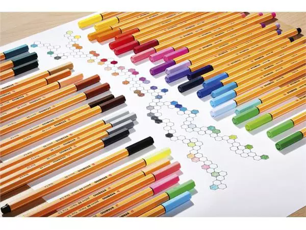 Een Fineliner STABILO point 88/66 Arty fijn assorti blik à 66 stuks koop je bij De Rijk Kantoorshop