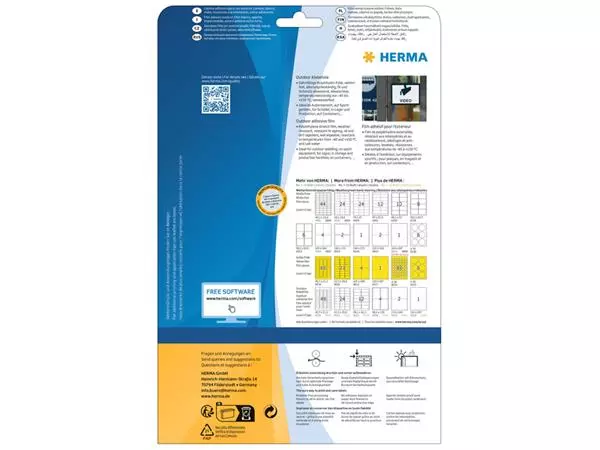 Een Etiket HERMA 9534 A4 99.1x139mm weervast folie wt koop je bij "De Waal" Kantoor Efficiency