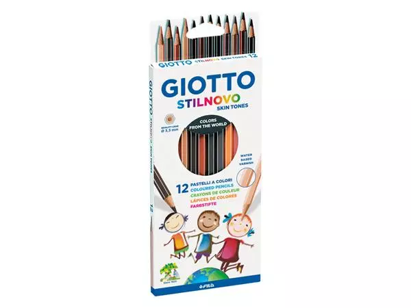 Een Potlood Giotto Stilnovo skin tones 12 stuks koop je bij iPlusoffice