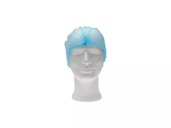 Een Haarnet CMT clip non-woven L 53cm met detectie strip PP blauw 100 stuks koop je bij BeteS