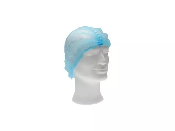 Een Haarnet CMT clip non-woven L 53cm met detectie strip PP blauw 100 stuks koop je bij Kantorice office & business supplies