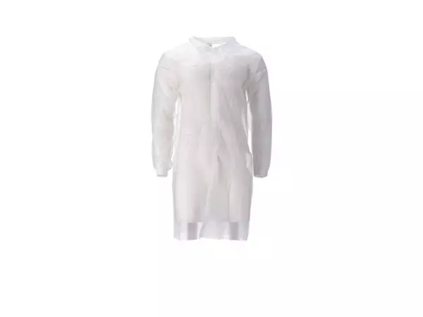 Een Blouse visiteur CMT PP non-tissé longue bouton pression 104cm M blanc koop je bij QuickOffice BV